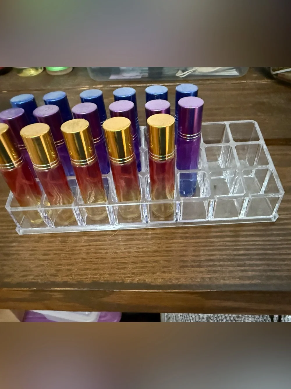 Gradient Glass Roller Bottles - and storage container